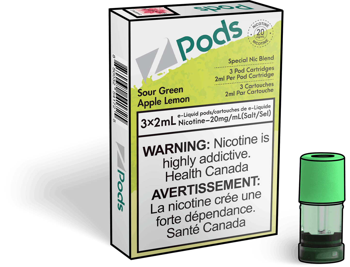 Zpods Sour Green Apple Lemon