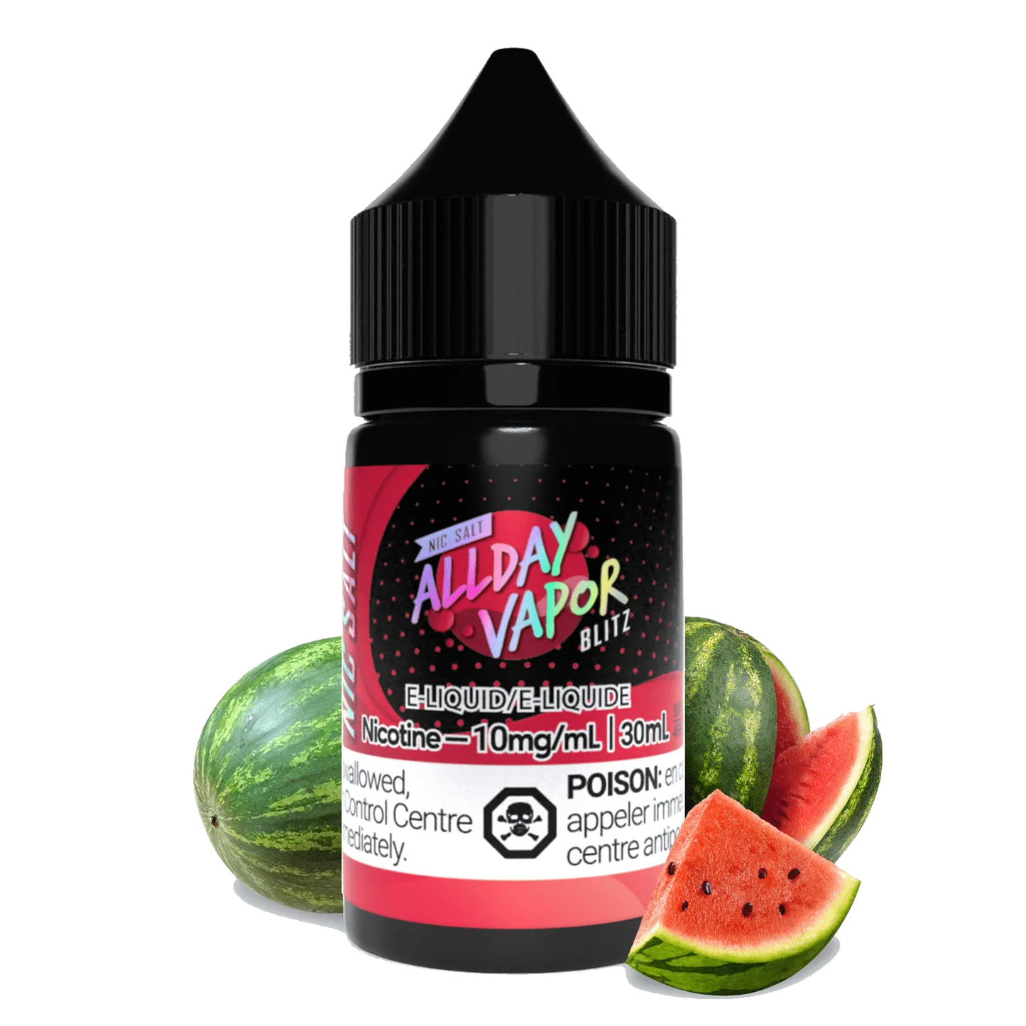 Allday Vapor Juice 10mg Watermelon Blitz