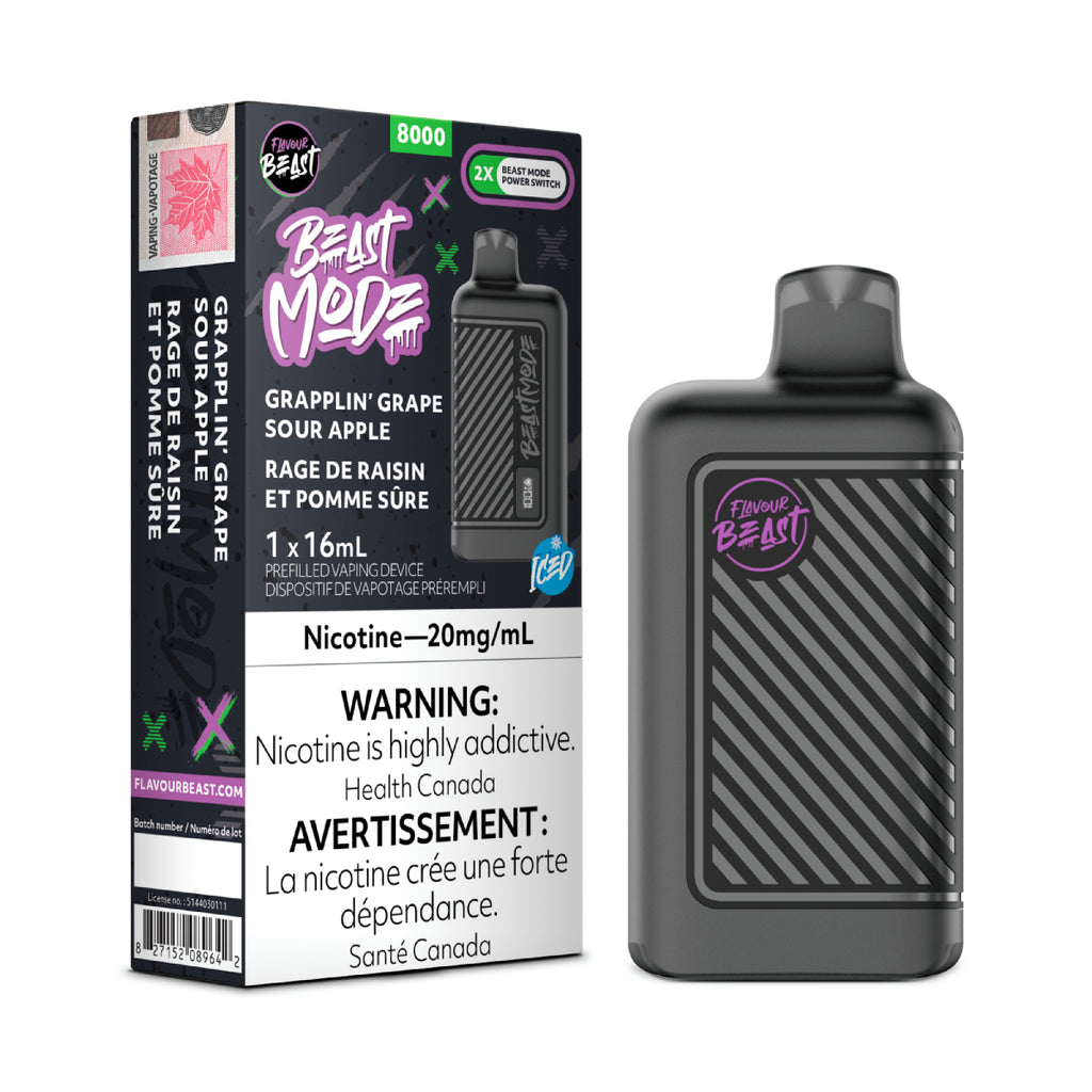 Flavour beast 8k Grapplin Grape Sour Apple