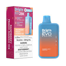 Dripn Evo 28k Raspberry Peach Mango Ice
