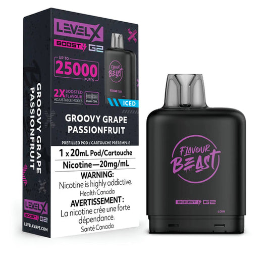 Flavour Beast Level X 25k Groovy Grape Passionfruit