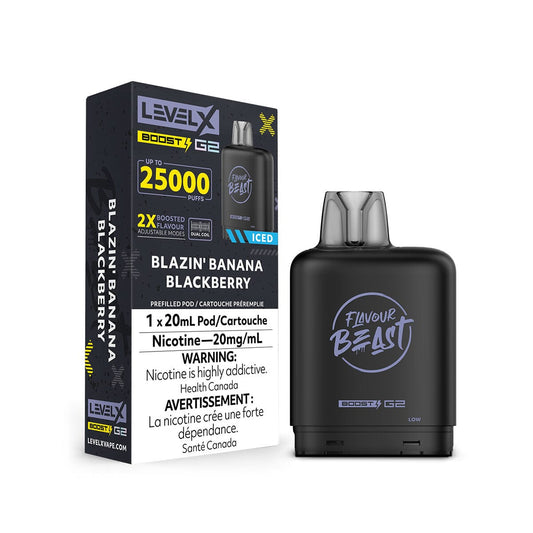 Flavour Beast Level X 25k Blazin Banana Blackberry