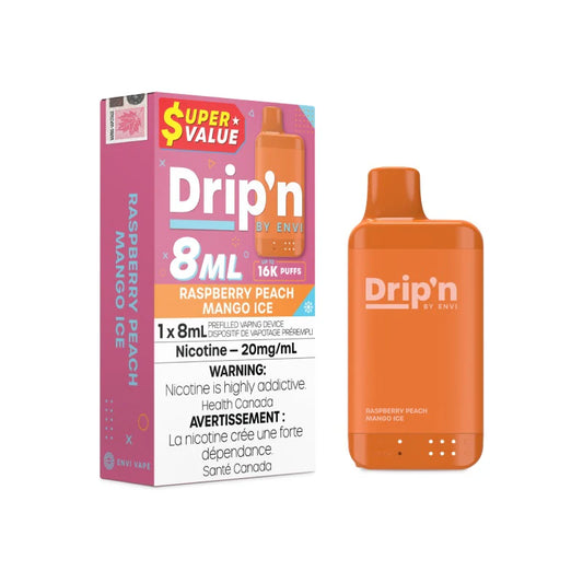 Dripn 8ml 16k Raspberry Peach Mango Ice
