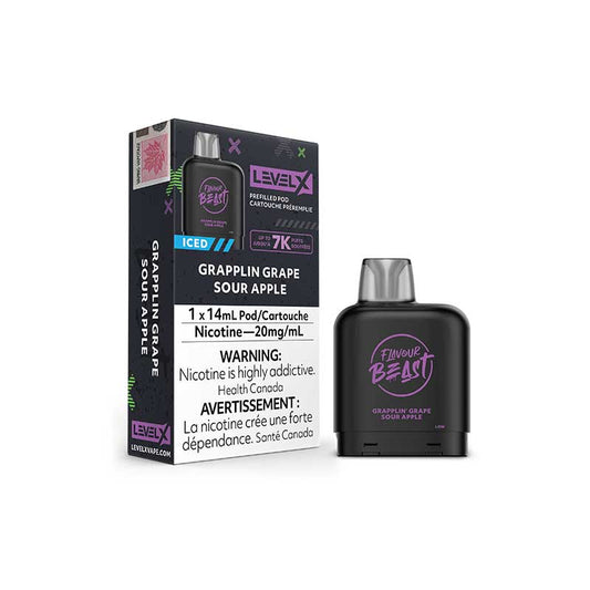 Flavour Beast Level X 25k Grapplin Grape Sour Apple