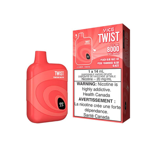 Vice Twist 8000 Peach Blue Razz Ice