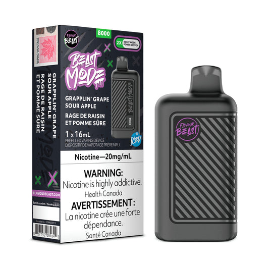 Flavour beast 8k Grapplin Grape Sour Apple