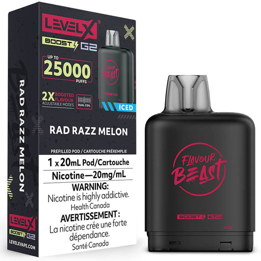 Flavour Beast Level X 25k Red Razz Melon